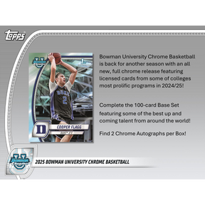 2024/25 Bowman Chrome University Basketball Hobby 12 Box Case